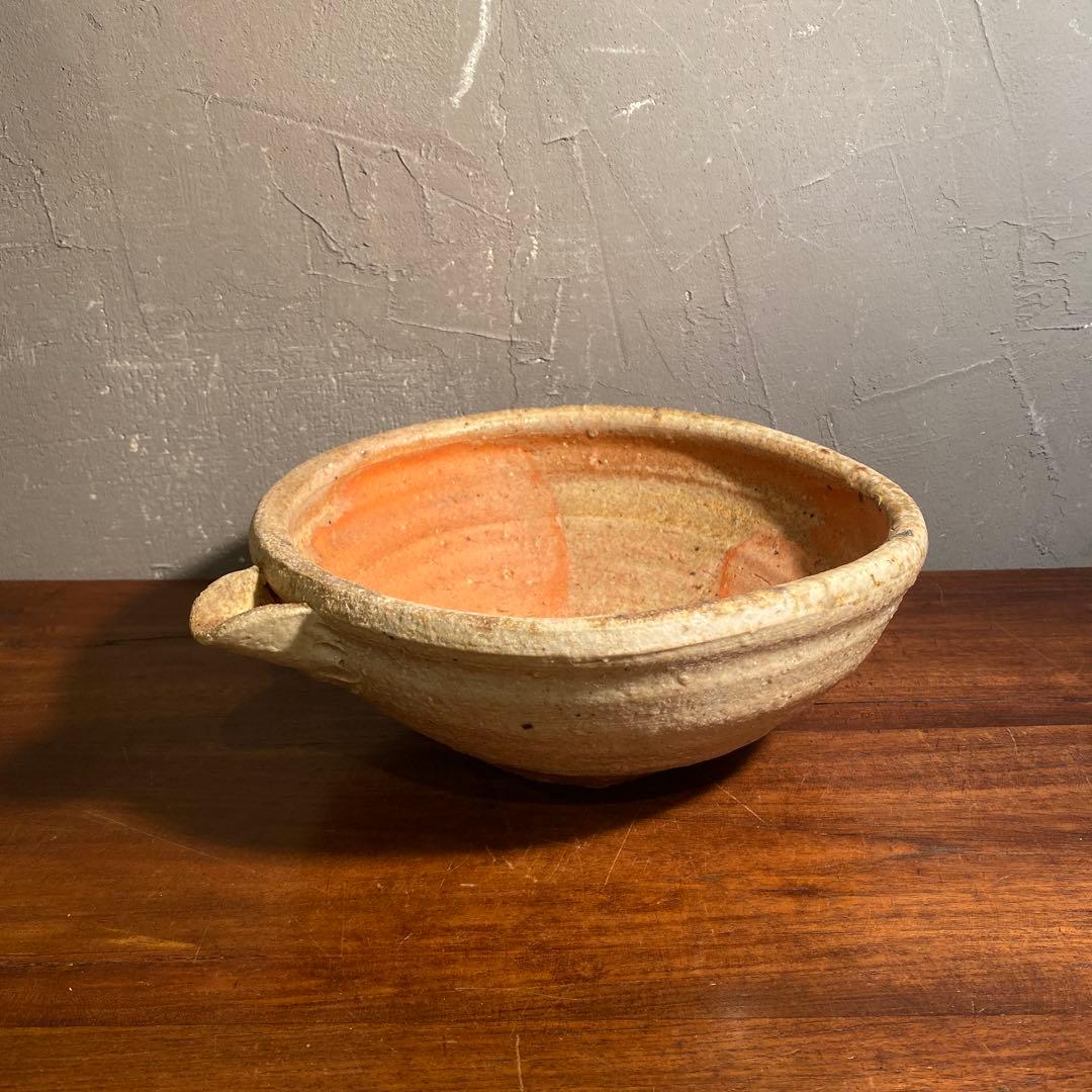 石田千比呂作 穴窯 片口大鉢 共箱 作家物 焼き物 骨董品 コレクション