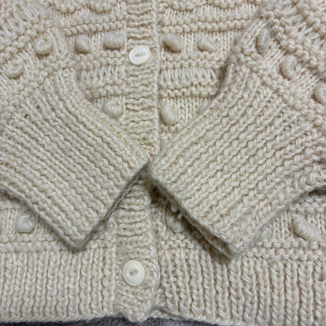 bulledesavon 手編みカーディガンハンドメイド　ネパールハンドニット