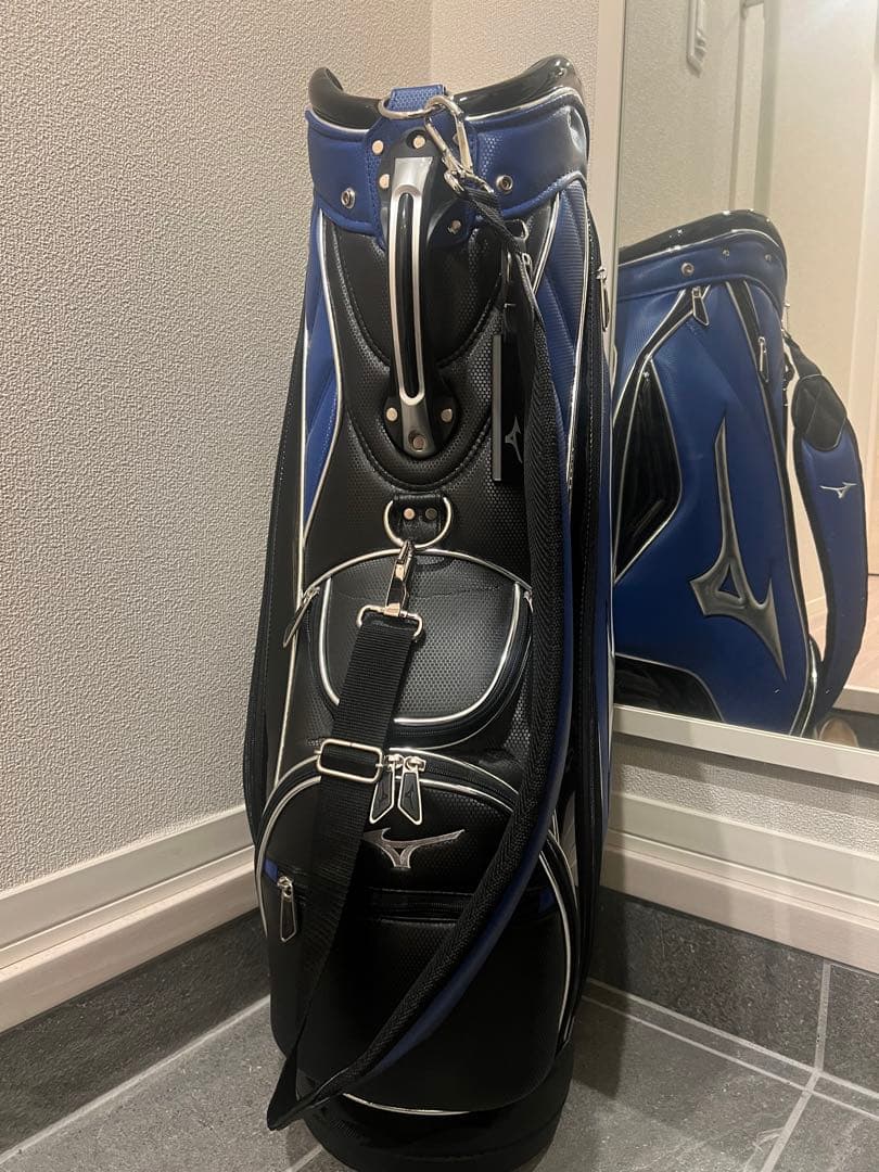 ⚠️2日間限定2000円値引き中⚠️Mizuno ゴルフバッグ 青・黒
