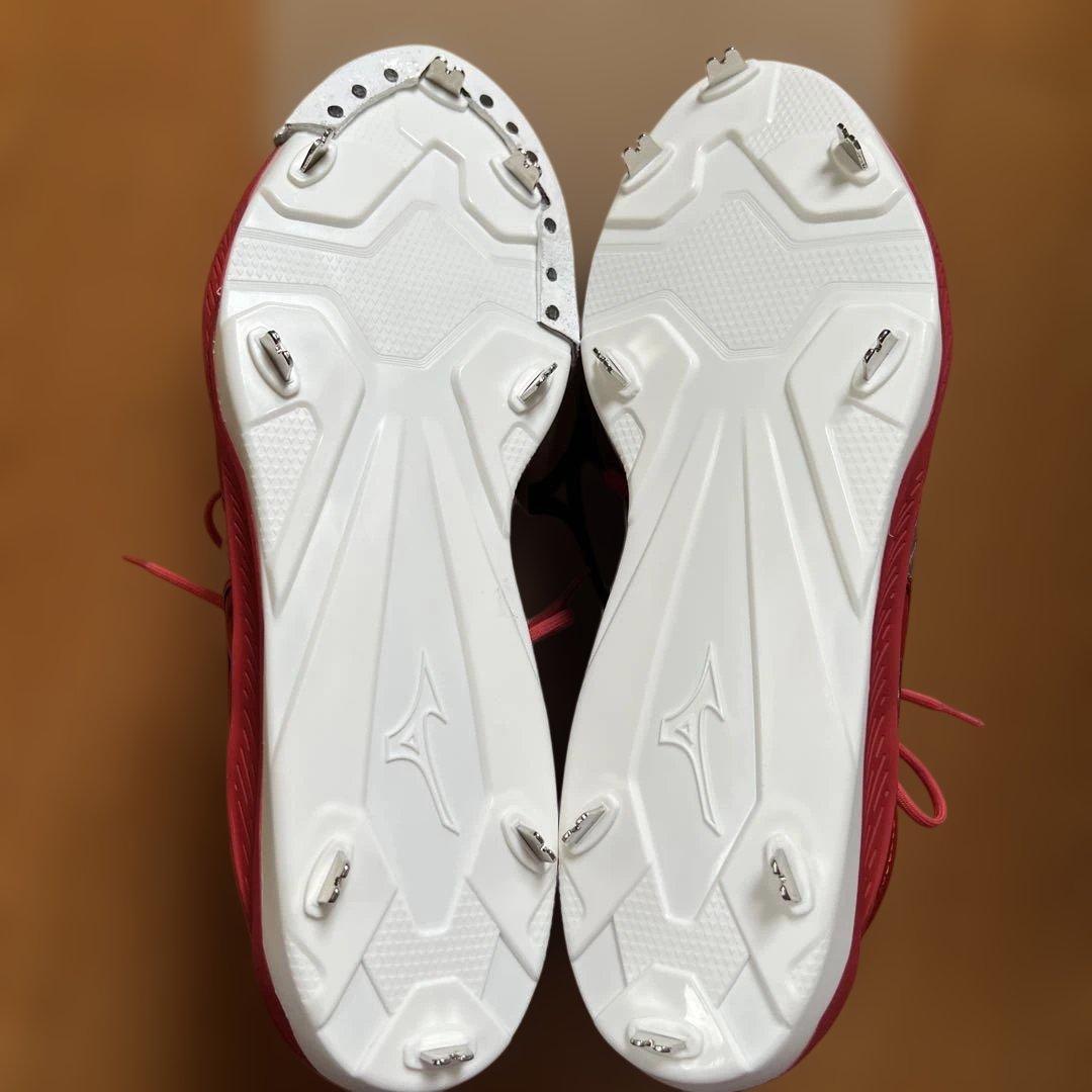 26cm ミズノプロ クッションレボプロ ミッド レッド 野球 スパイク 金属歯