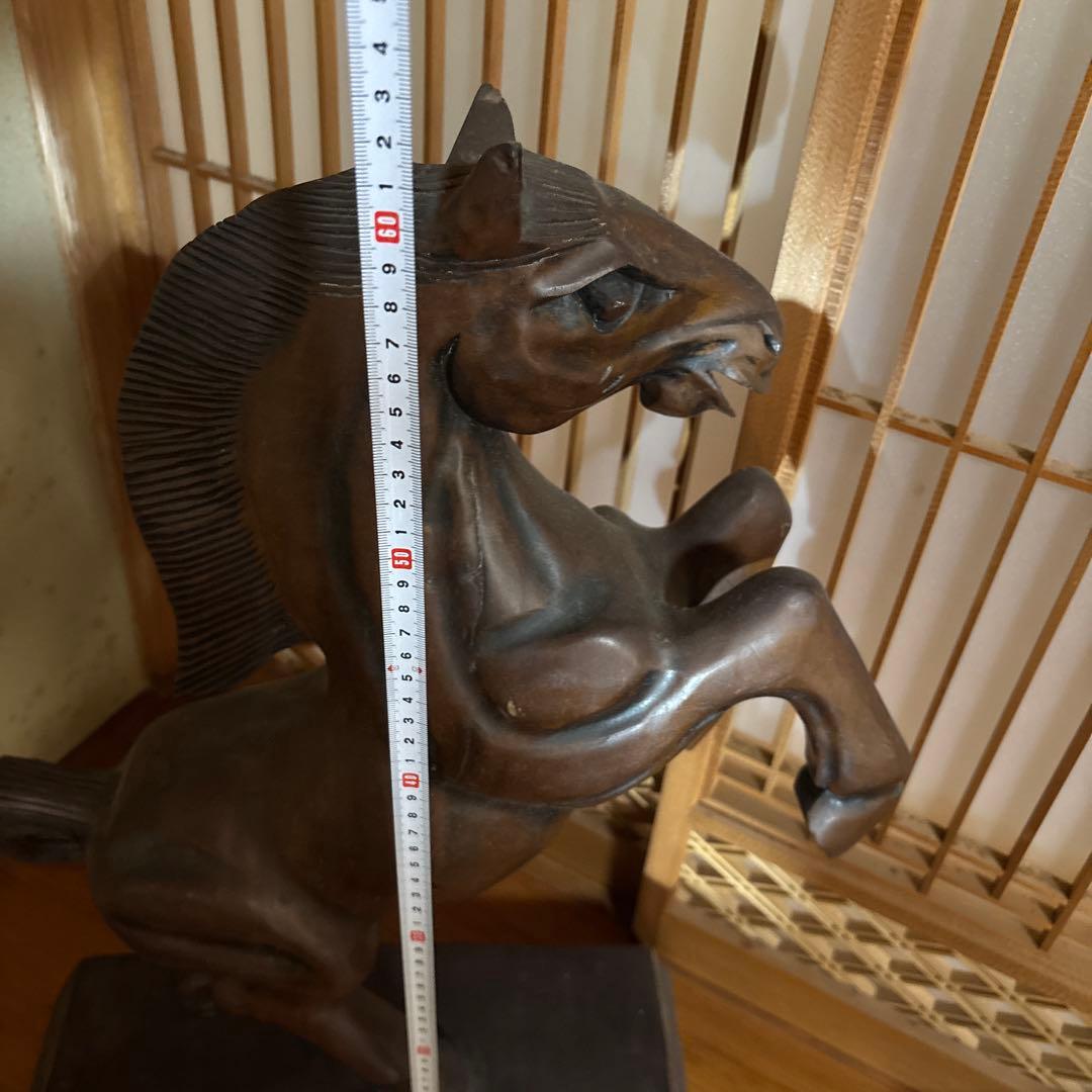 馬　木彫　置物　高さ約60センチ
