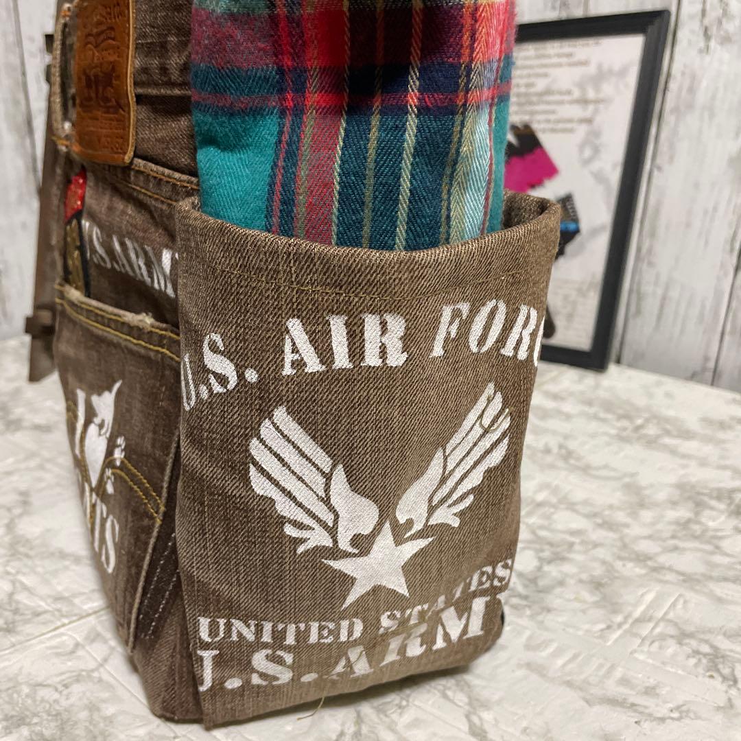 No.530 デニムリメイクバッグ　トートバッグ　キャットインディアン