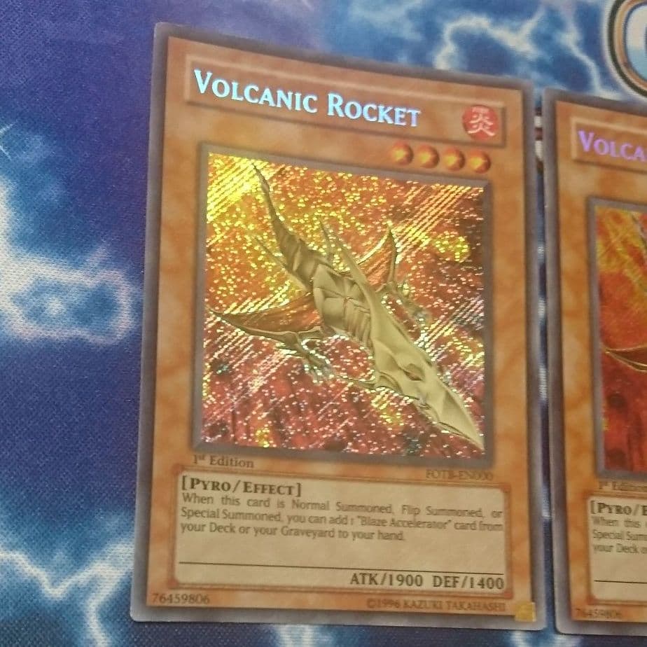 遊戯王 ヴォルカニック・ロケット 英語　EU版1stシークレット3枚　FOTB