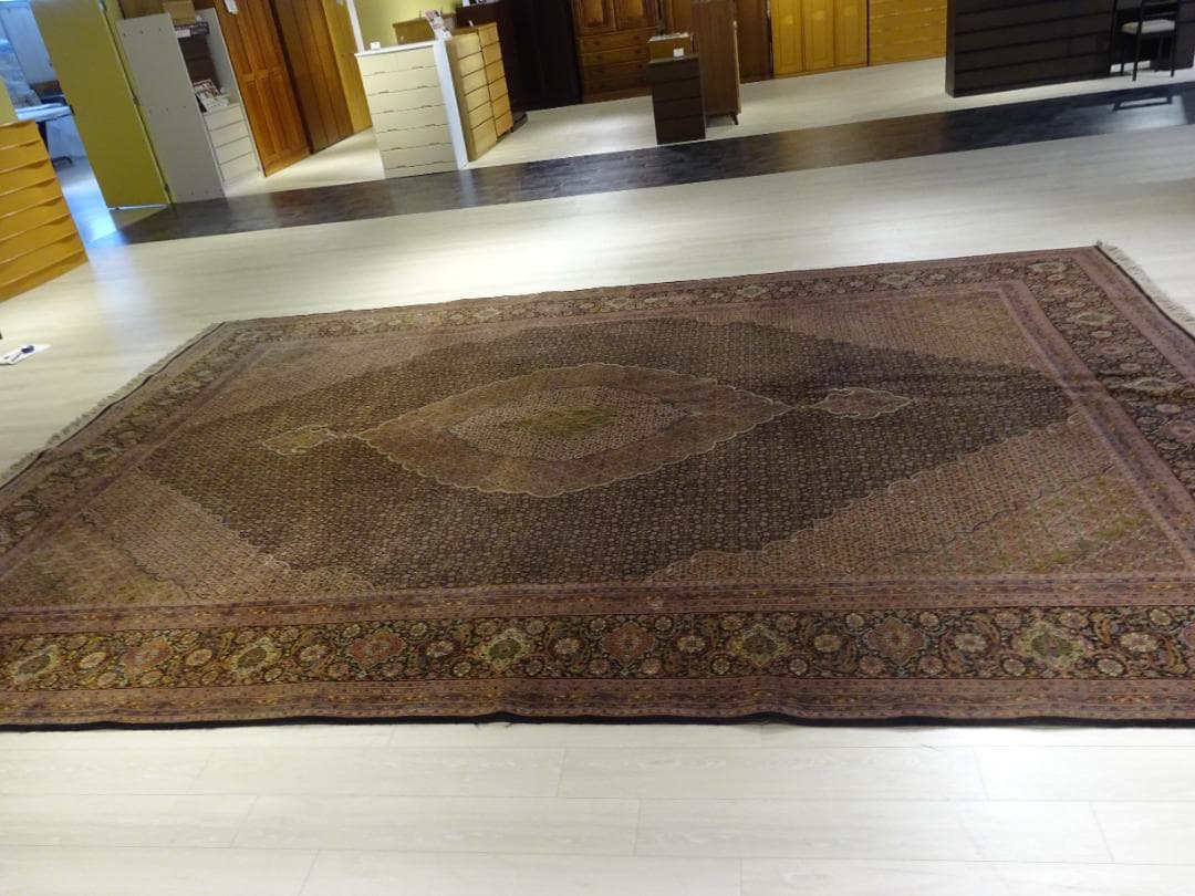 ペルシャ絨毯　タブリーズ産　ウール　500×346　トルコ絨毯　シルク100％