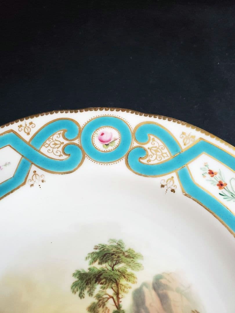 19世紀後半頃 ハンドペイントの絵皿 B