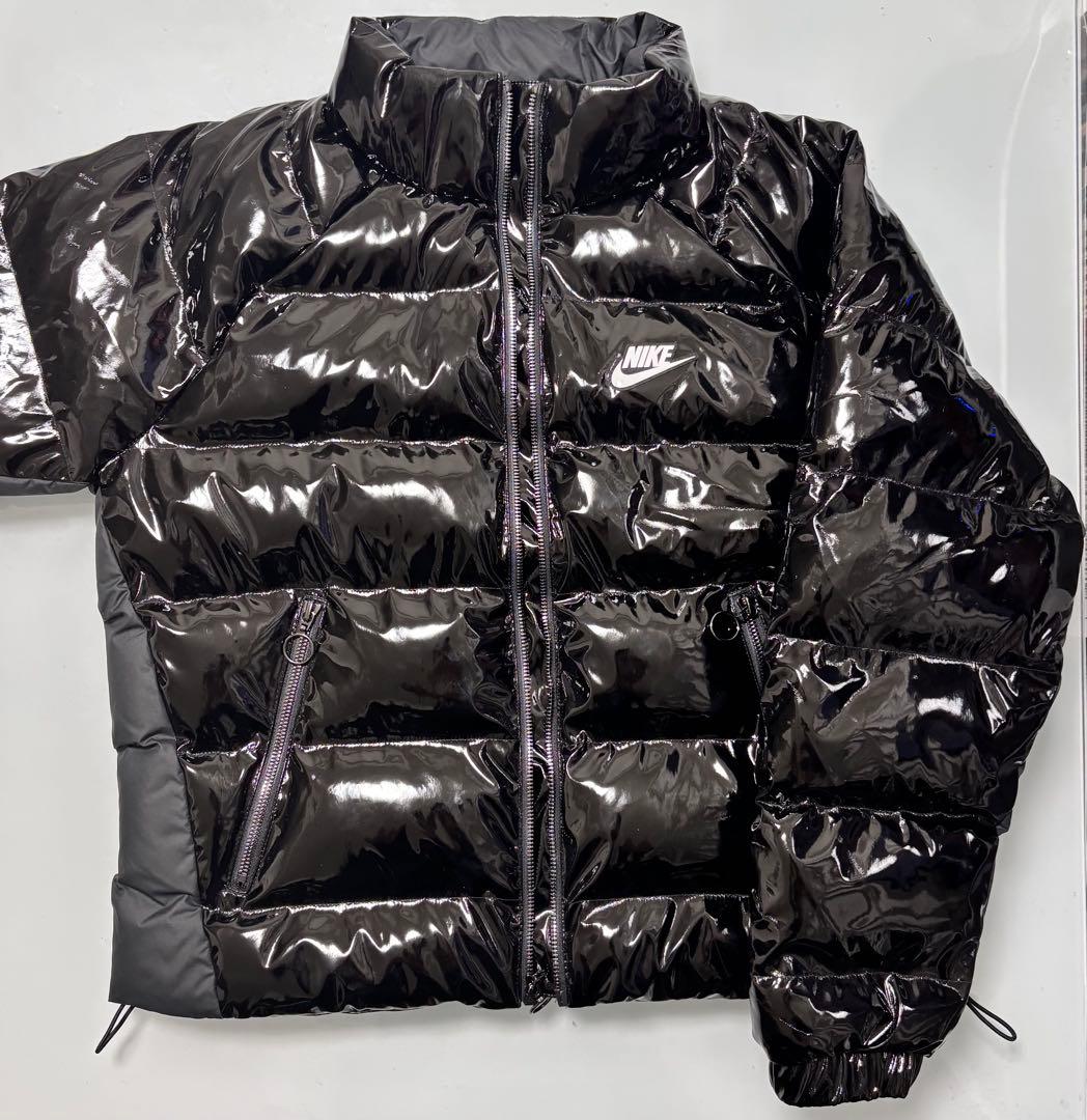 NIKE ダウンジャケット S エナメル テカテカ yvng patra