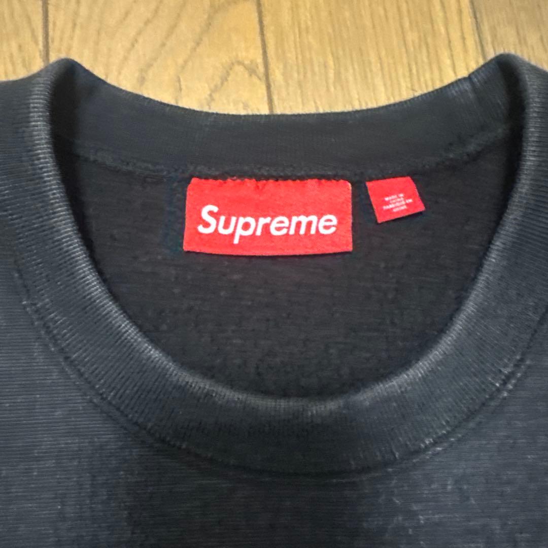 ⭐️Supreme Washed Box Logo Crewneck ブラック L