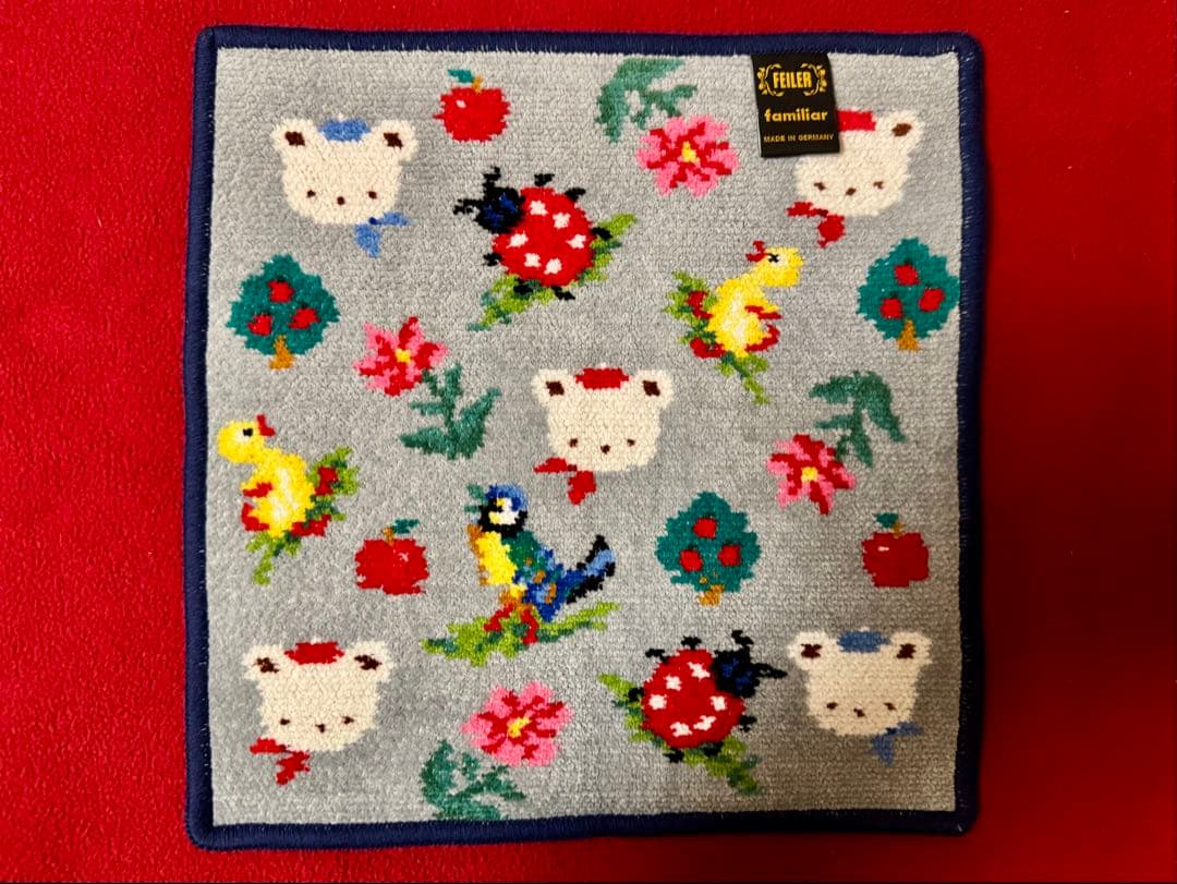 新品未使用) フェイラー ファミリア コラボ ハンカチ ハイジアップルフォレスト