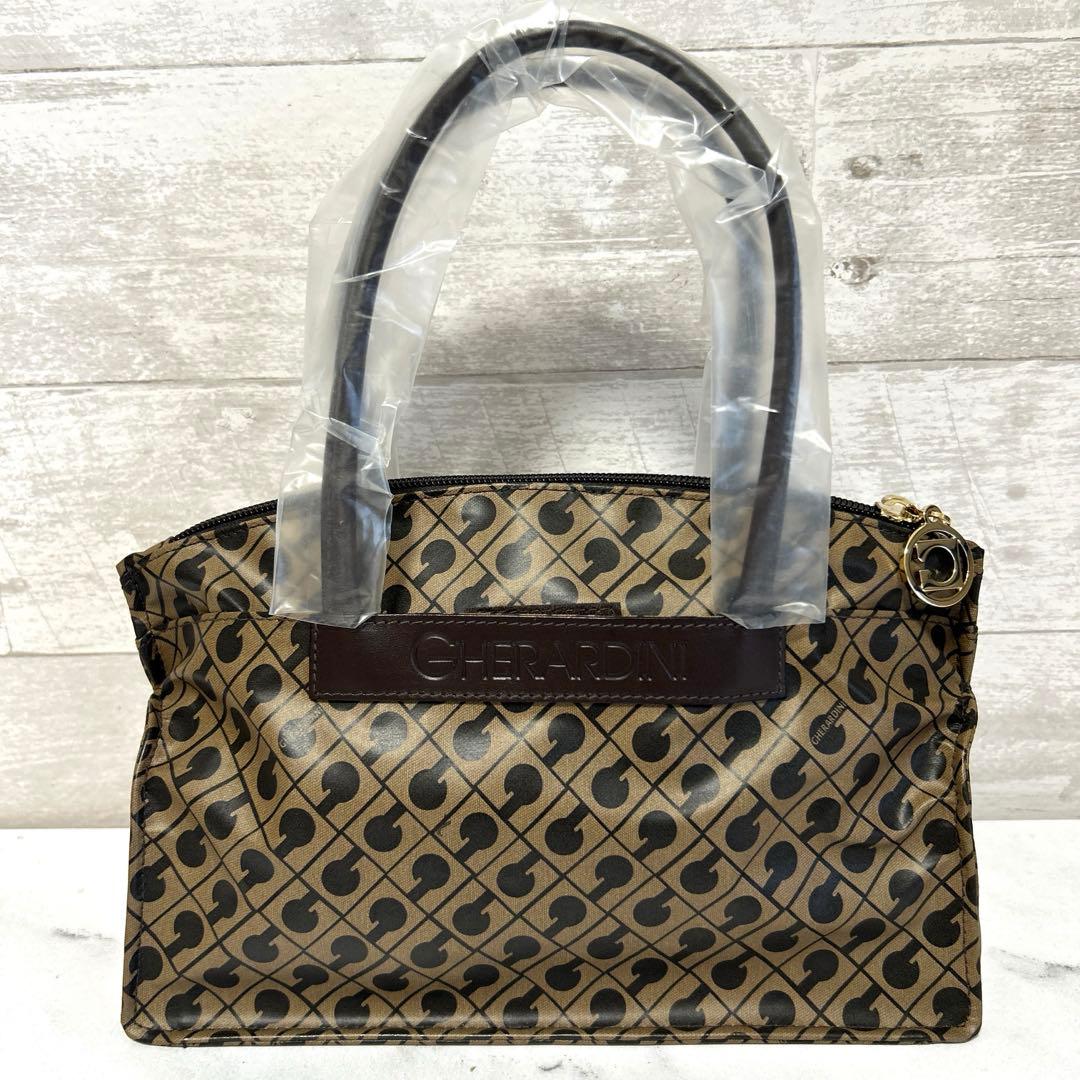 新品未使用　GHERARDINIゲラルディーニ ミニハンドバッグ　ブラウン
