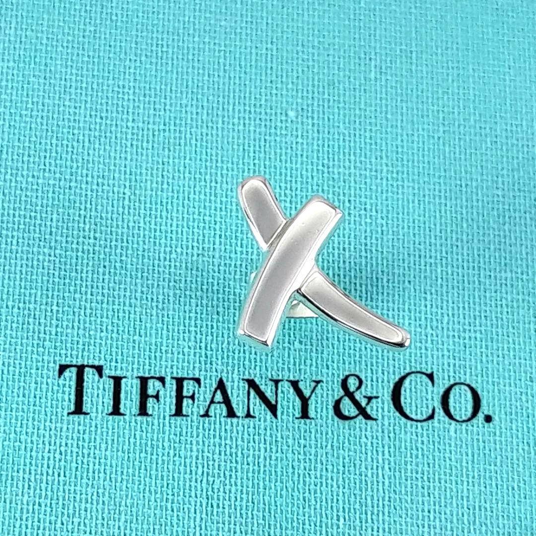 ◆SALE◆【ティファニー】キス　クロス　ピアス　片耳　1790