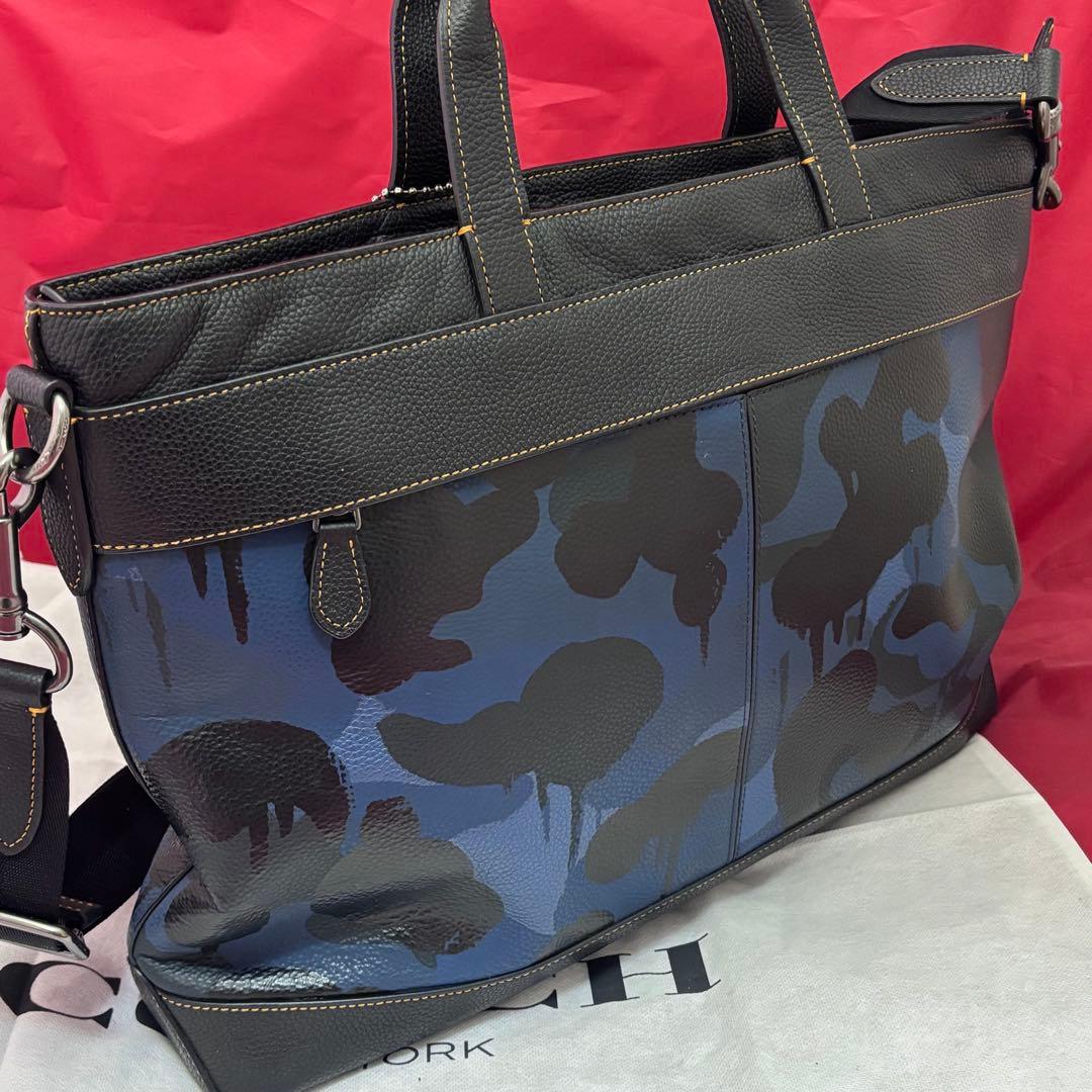coach☆カモフラ柄2wayビジネスバッグ