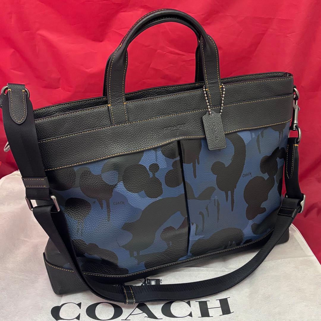 coach☆カモフラ柄2wayビジネスバッグ