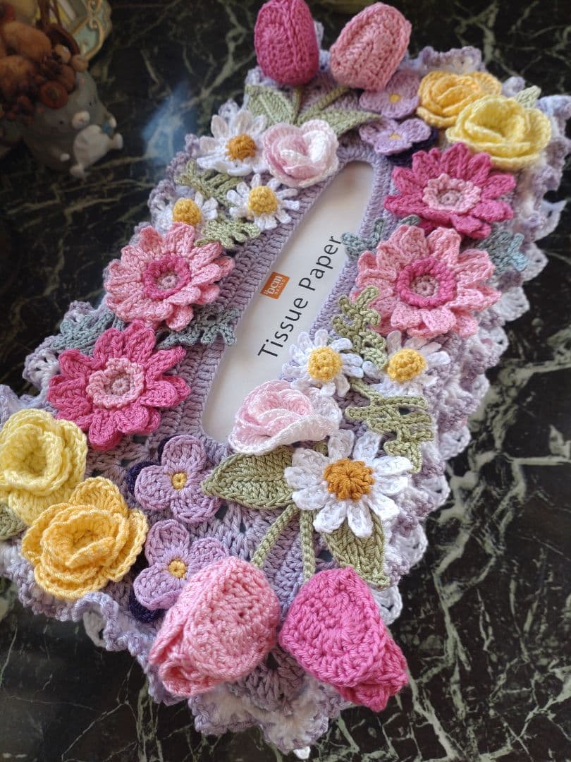 さちこ様ティッシュボックスカバーかぎ編み生活道具レース編みドイリー