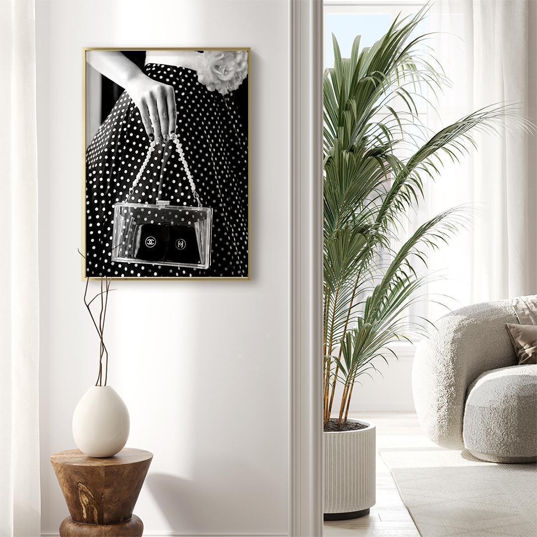 **専用** A2 インテリアポスター モノクロ ドット柄 黒フレーム
