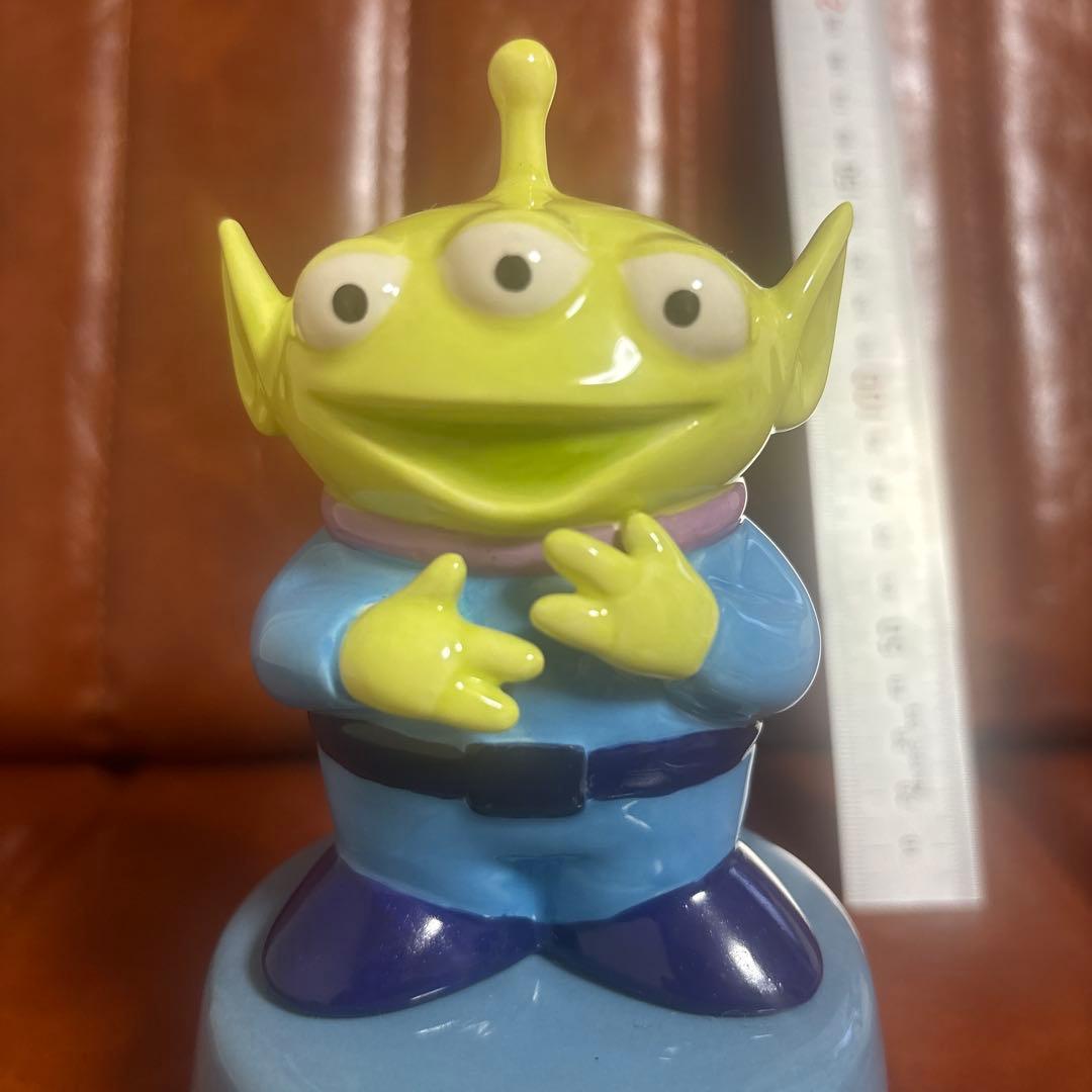 ディズニー　トイストーリー　エイリアン　貯金箱　陶器　リトルグリーンメン
