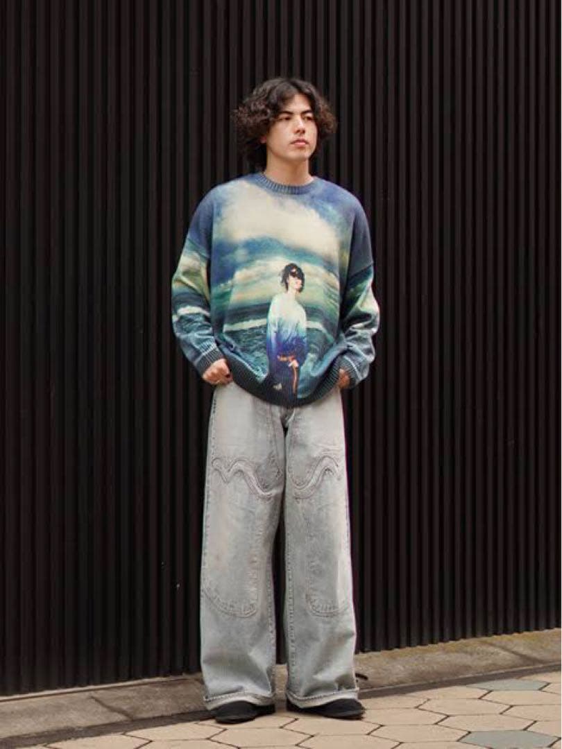 DAIRIKU 24aw Photo pullover Knit 美品　Lサイズ