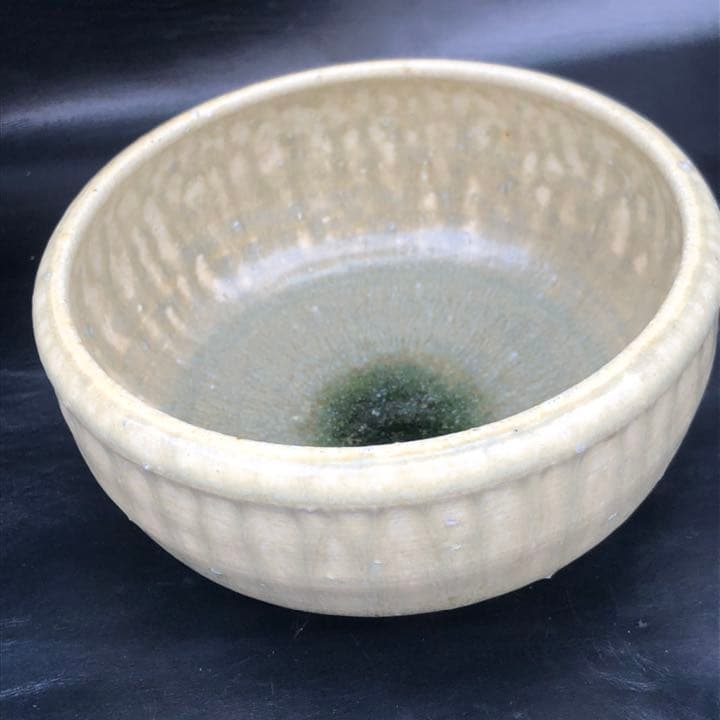 古美術品◼️釉薬の流れや溜まりがかなりステキな大きい深いお皿、大鉢、花瓶？花道具？