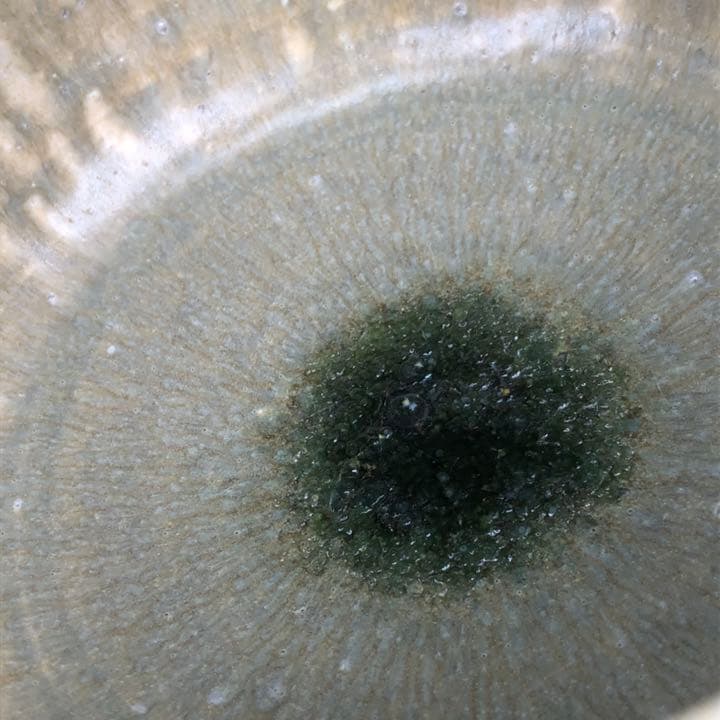 古美術品◼️釉薬の流れや溜まりがかなりステキな大きい深いお皿、大鉢、花瓶？花道具？