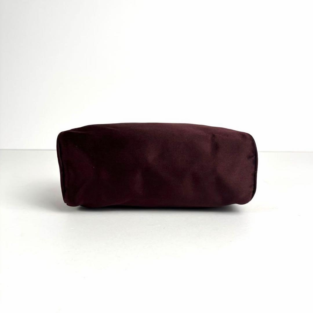 未使用に近い PRADA プラダ サテン アクセサリーポーチ ハンドバッグ