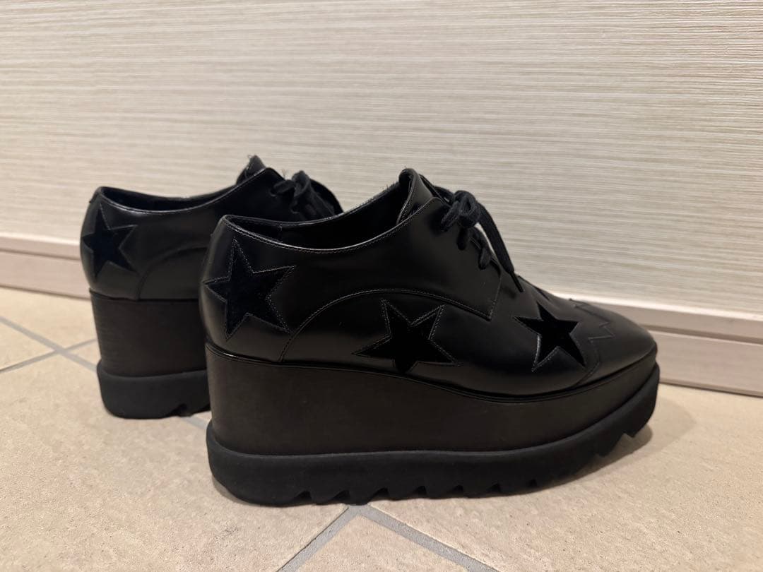 【美品】ステラマッカートニー エリス スタープラットフォームシューズ 37 箱有
