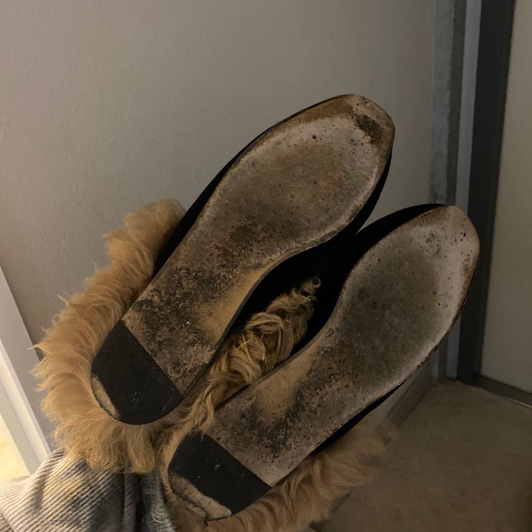 m*n様 gucci ファーサンダル