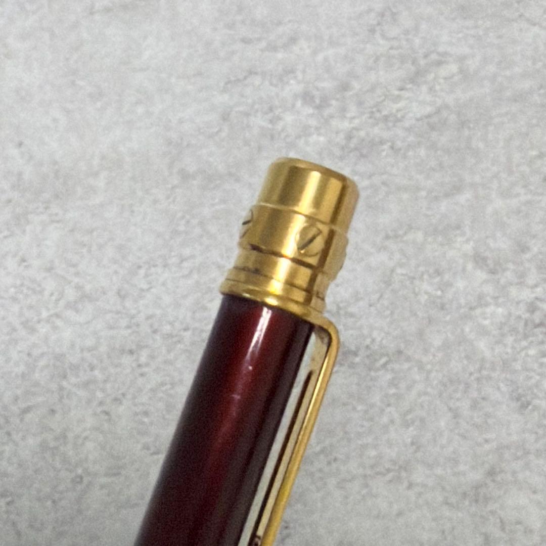 カルティエ サントスドゥカルティエローラーボールペン ボルドー　箱付き