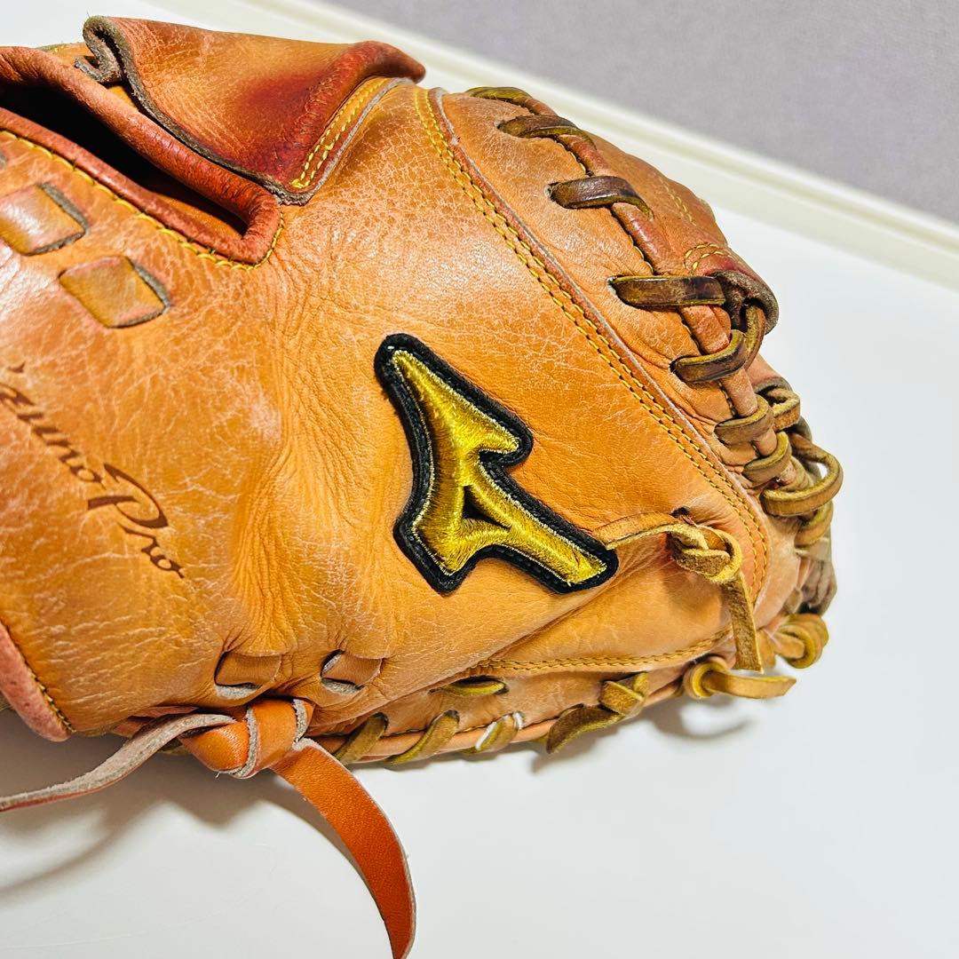【型超良好】MizunoPro 硬式用 キャッチャーミット オレンジ