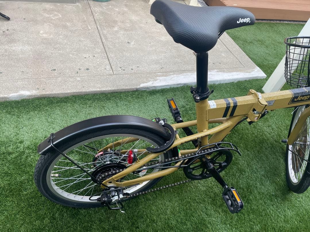 美品 【Jeep】JE-206G 20インチ折りたたみ自転車 CAMEL