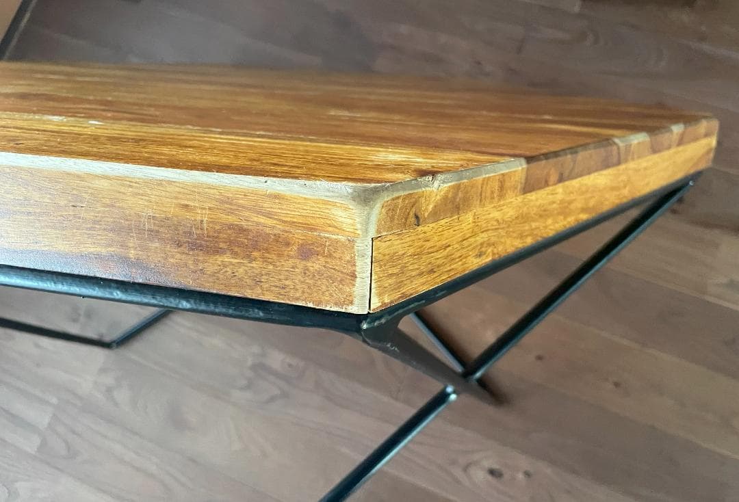 NOCE◎六角形コーヒーテーブルシーシャムウッド×アイアン◎SC-463ノーチェ