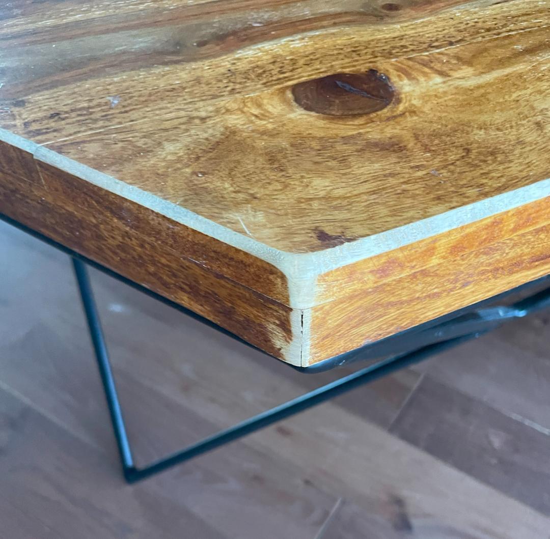 NOCE◎六角形コーヒーテーブルシーシャムウッド×アイアン◎SC-463ノーチェ