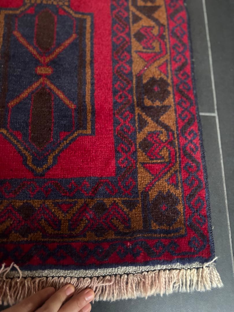 ビンテージラグ　伝統的　ウールラグ　アフガニスタン