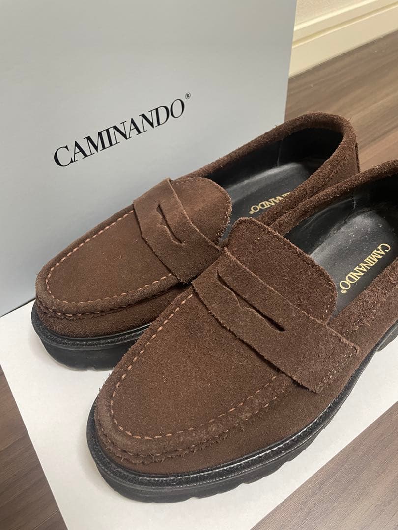 Deuxieme Classe CAMINANDO スエード厚底ローファー　37