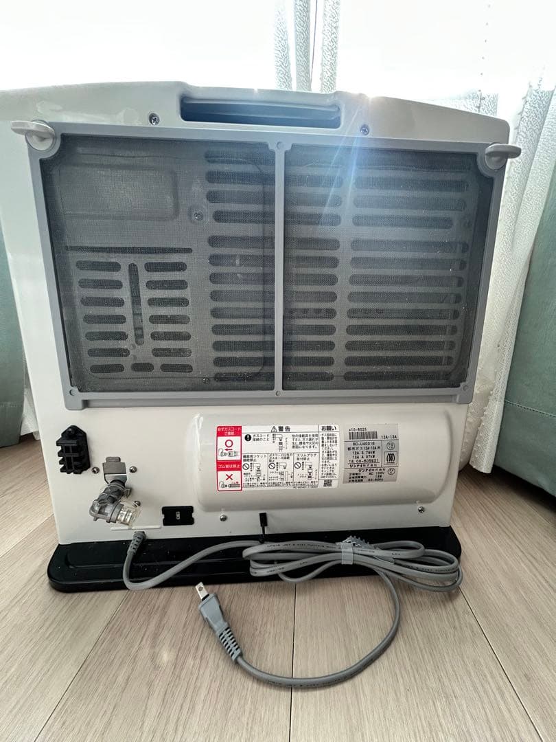 リンナイ ガスファンヒーター RC-U4001Eホワイト　コンクリートなら15畳