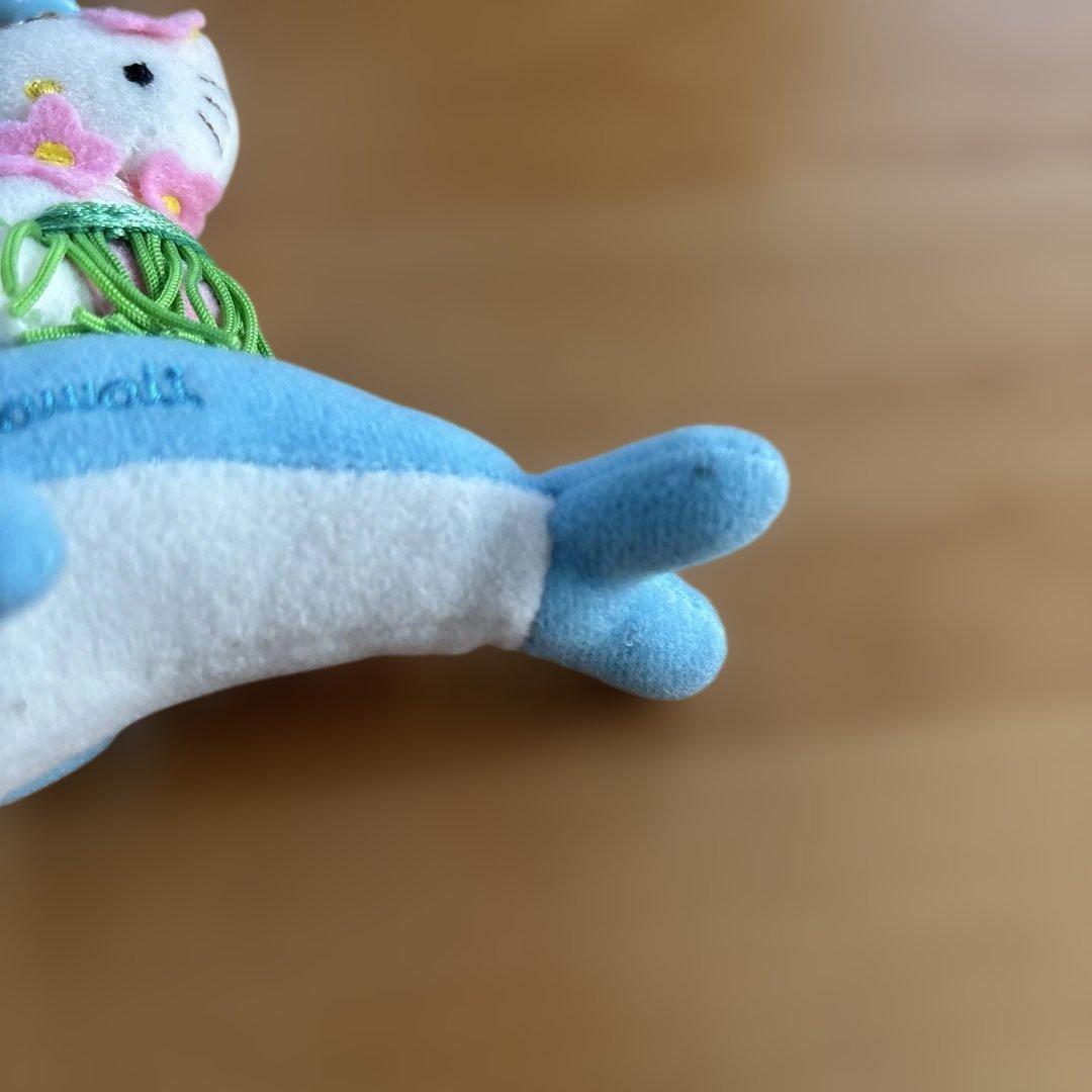 【ハワイ限定 レア】イルカ乗りキティ　イルカとキティ マスコットキーホルダー