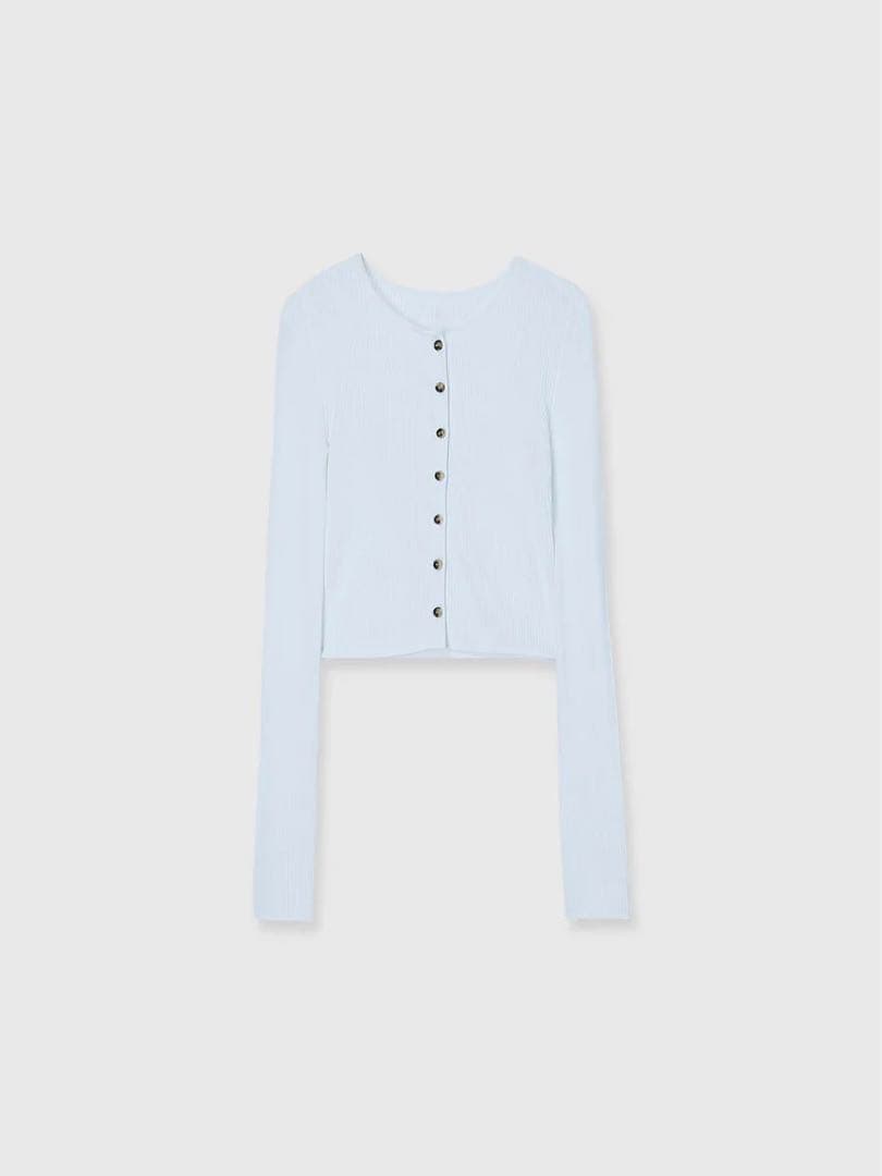 anuans アニュアンス リュクスビスコースリブニットカーディガン ※値下不可