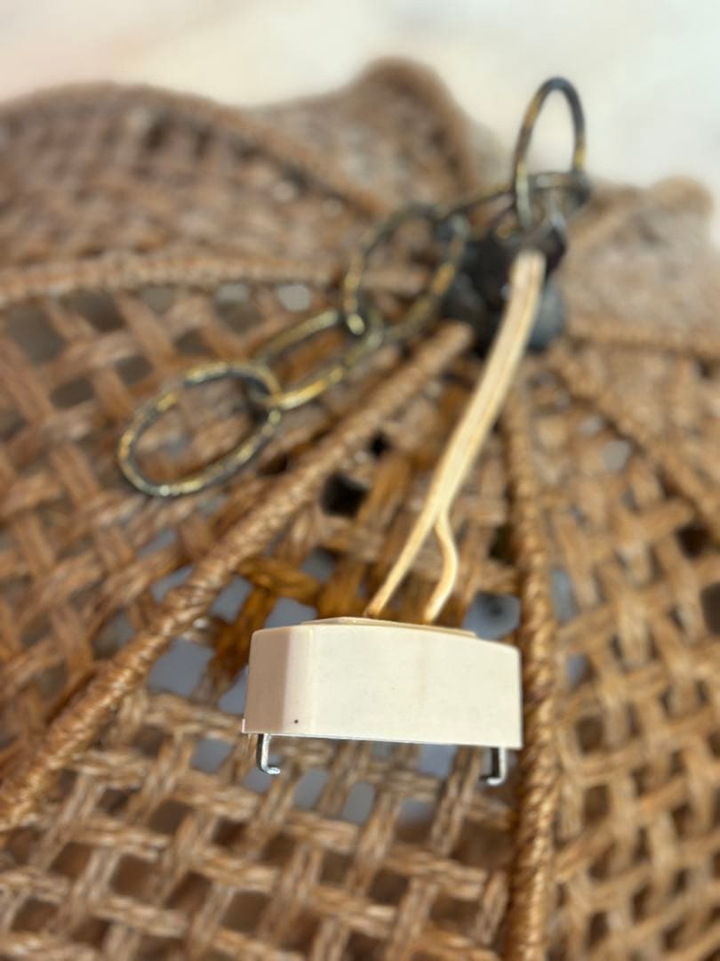 ペンダントライト ラタン レトロ 籐製 ランプシェード