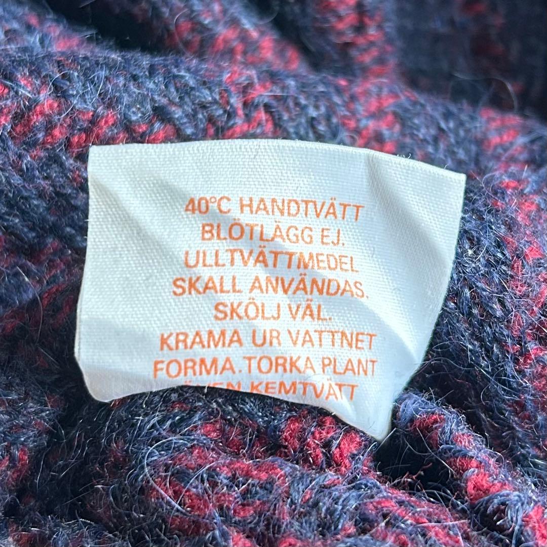 70S イングランド製 alan paine アルパカ 総柄ニット アランペイン