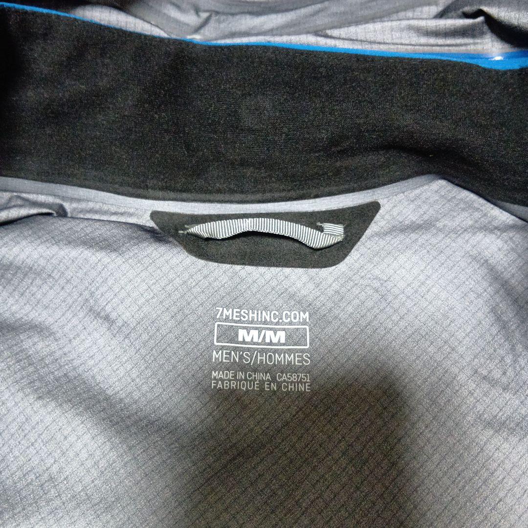 7mesh フード付きサイクルジャケット 青