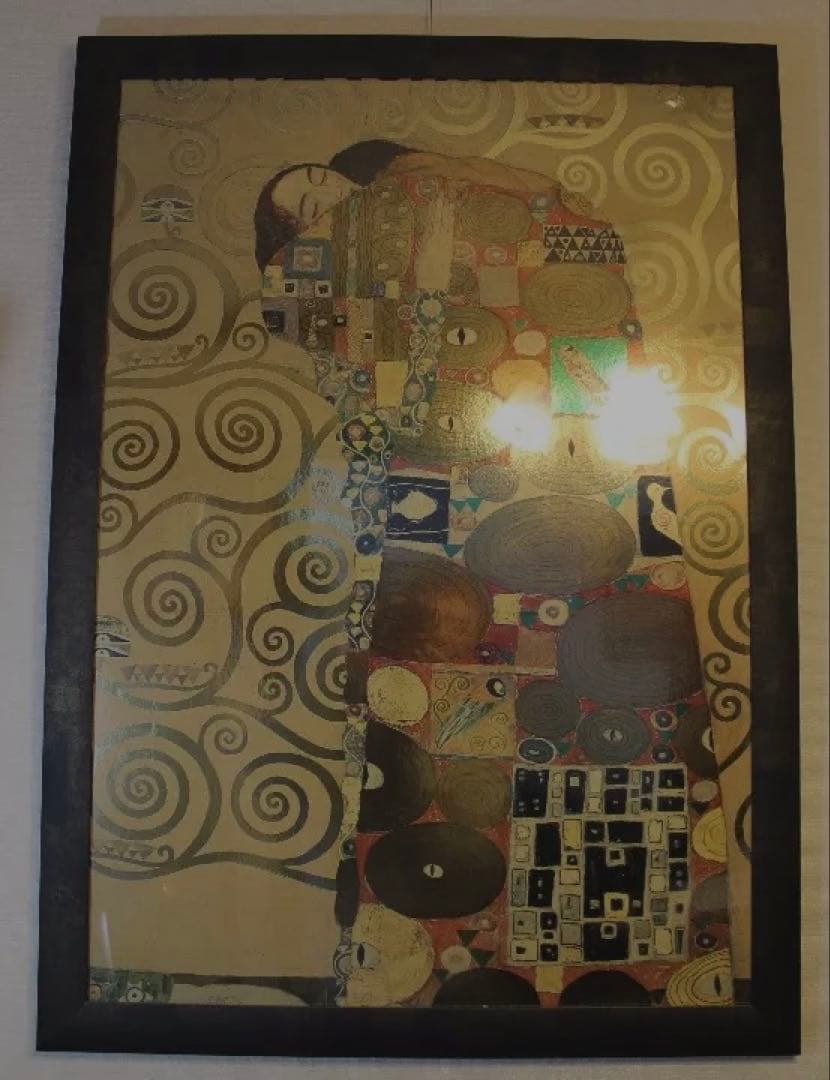 豪華クリムト接吻 絵画&プレースマットセット