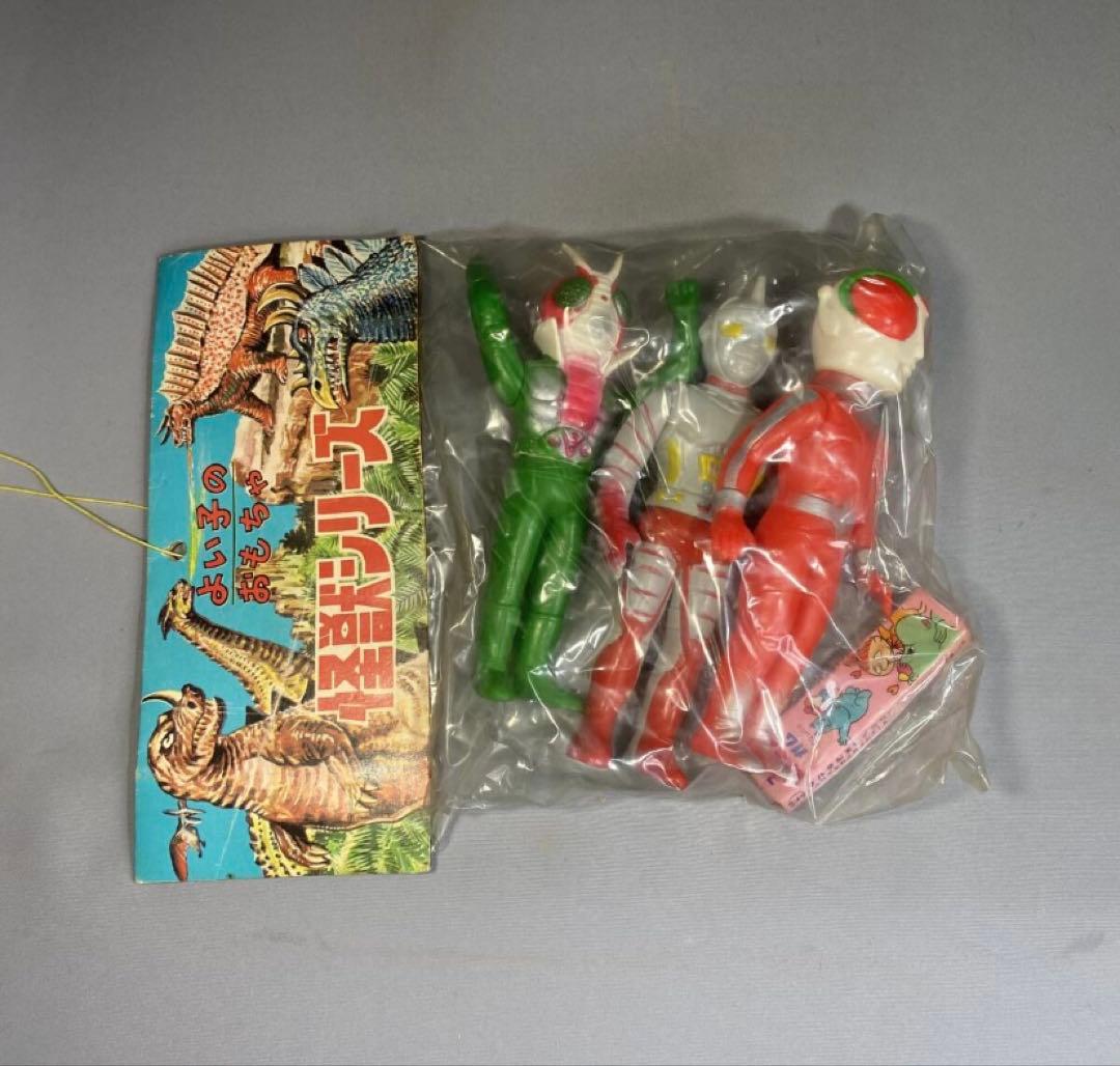 昭和 未開封 無版権パチソフビ 仮面ライダーV3 ジャンボーグa ファイヤーマン