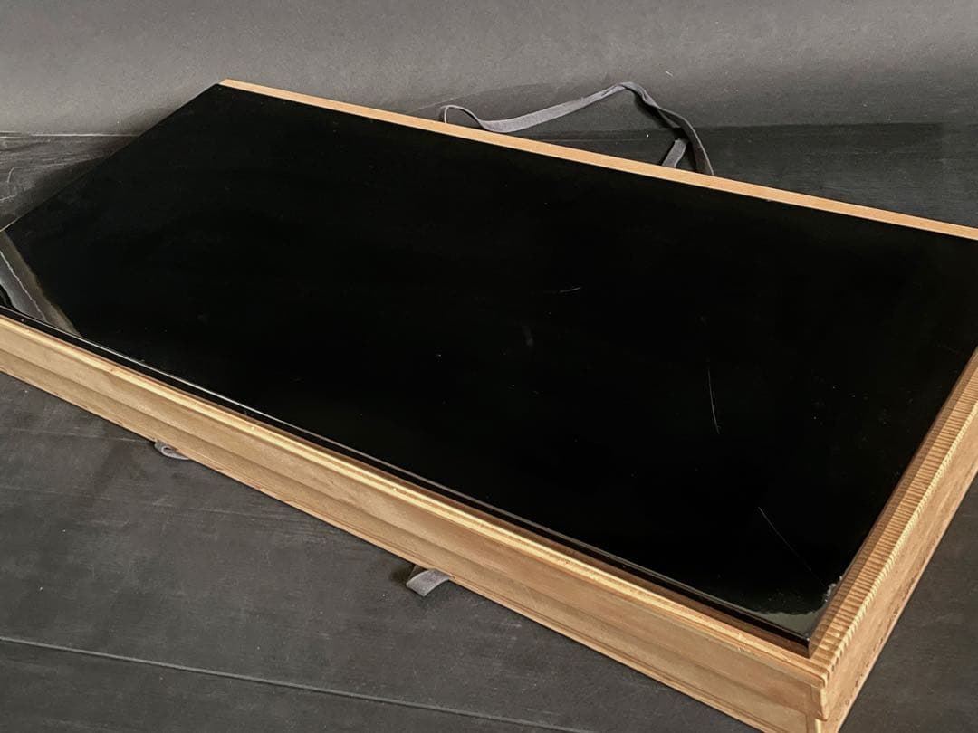 『母』 真塗 長板 塗師 表阿弥 一双炉用 風炉用 共箱 茶道具 （212⑦）