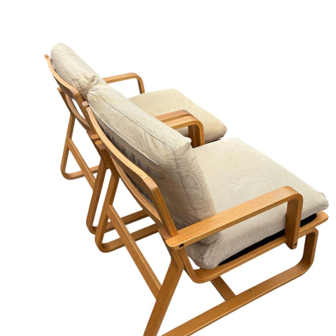 MUJI リビングでもダイニングでもつかえるソファチェア　2脚セット