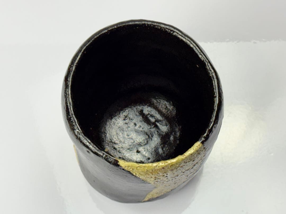 楽焼【佐々木昭楽】造 光悦写『寒月』筒茶碗 共箱共布R811179