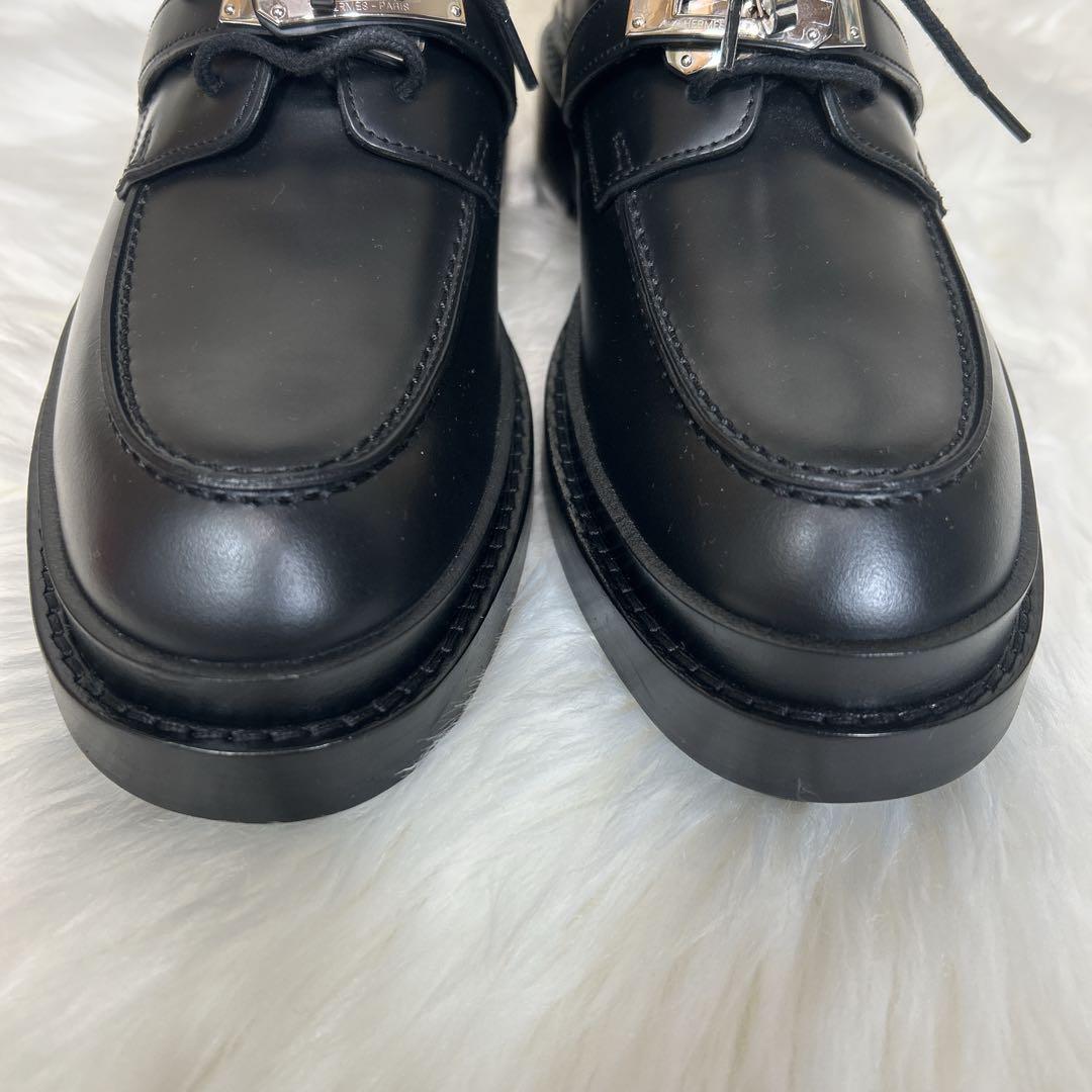 未使用級　HERMES エルメス　革靴　ケリー　ダービー　ファースト　36 黒