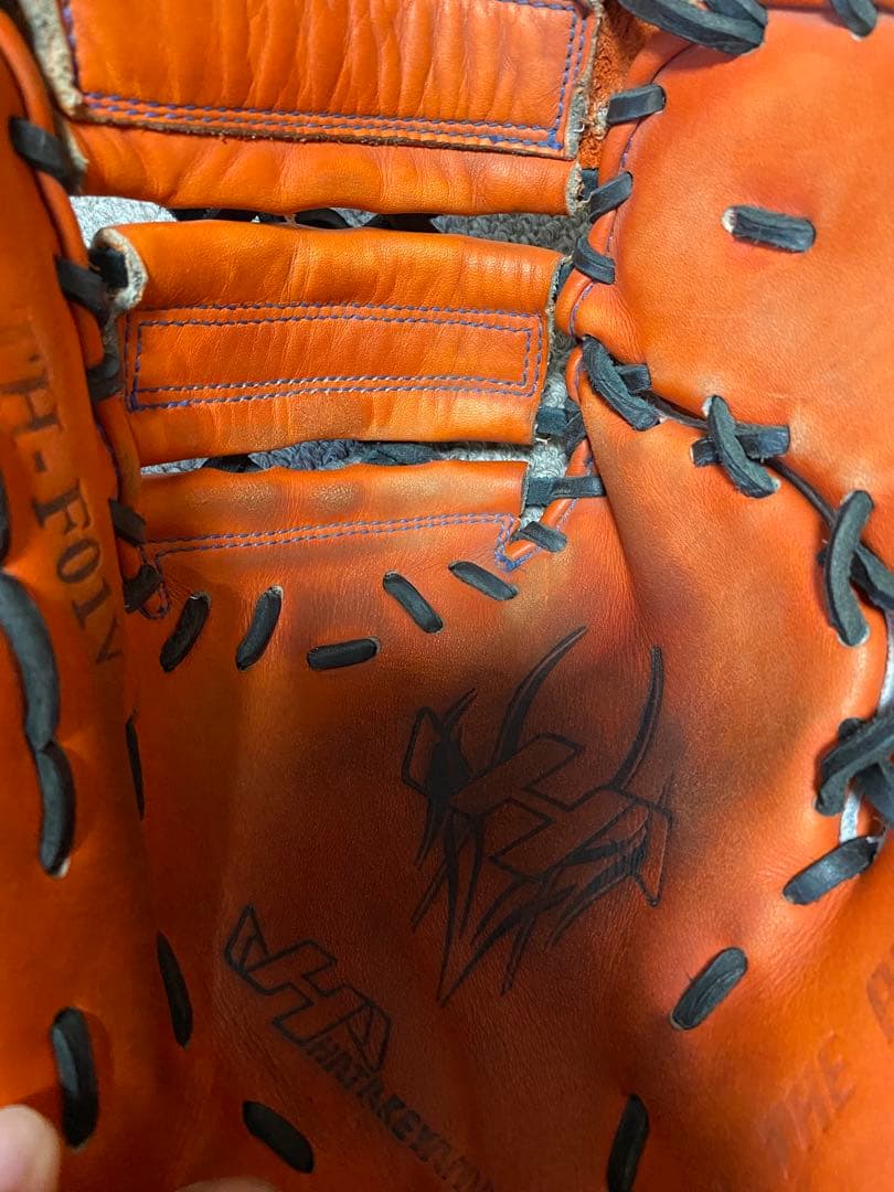 ハタケヤマ　ファーストミット　軟式用　オレンジ　一般