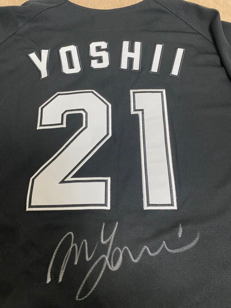 前千葉ロッテマリーンズ　吉井理人監督　サイン入りユニフォーム　Lサイズ