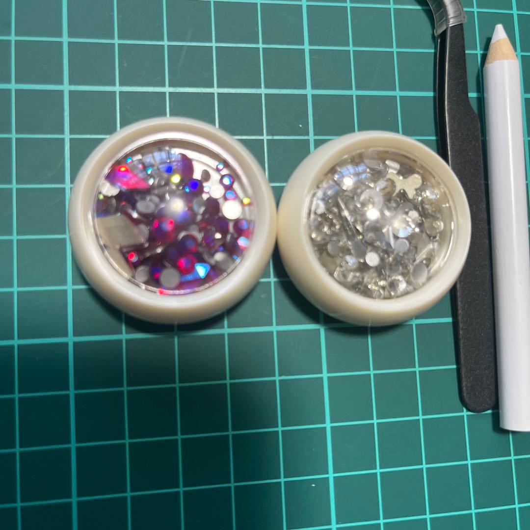 2色✨ネイルアートキット、ネイルデザインツールキット ピンセット付き