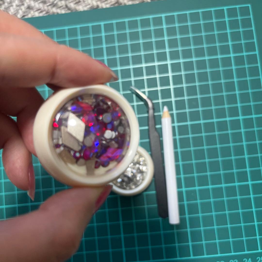 2色✨ネイルアートキット、ネイルデザインツールキット ピンセット付き