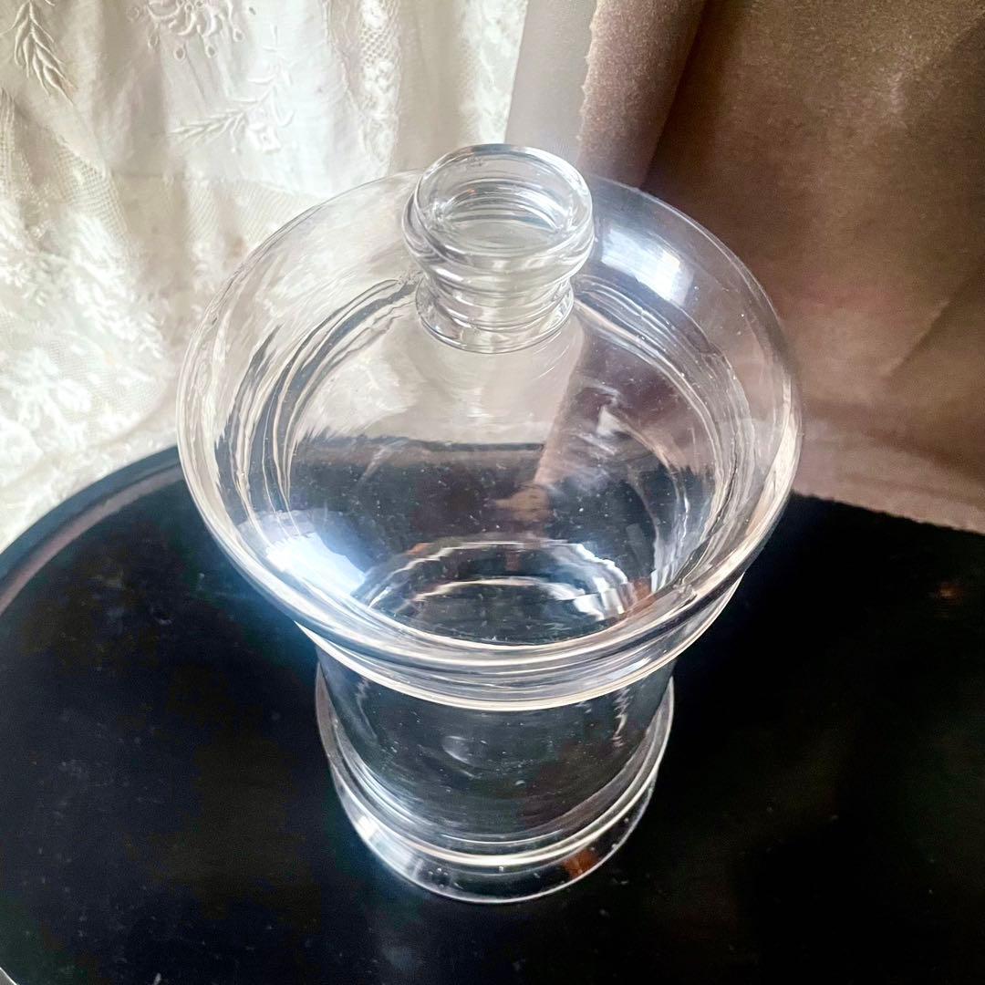 蓋付きファーマシーポット 吹きガラスの標本瓶薬瓶　19世紀 フランスアンティーク