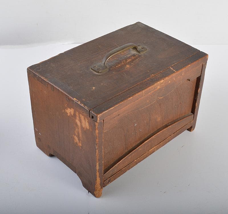 中国　竹嵌　骨牌　背竹牌　麻雀牌　箱付　V　8696